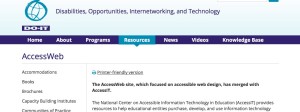 Link to Washington State's DO-IT Website for Web Access best practices